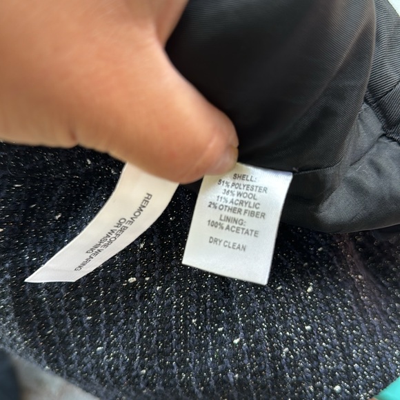 Ann Taylor Loft Petites Tweed Wool Shimmer Skirt Black 2P - Picture 8 of 8